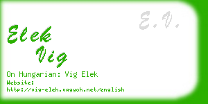 elek vig business card